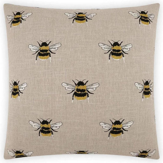Busy Bee Linen Brown Throw Pillow Insert - LOOMLAN - D.V. Kap - Throw Pillows