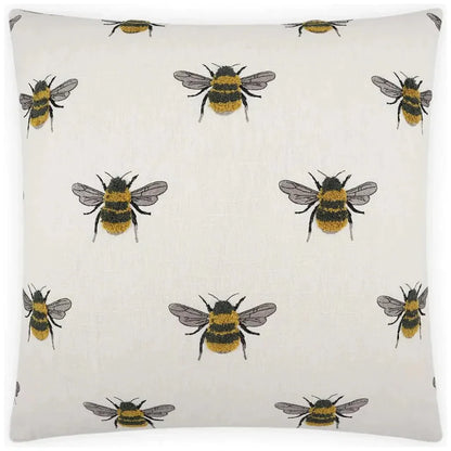 Busy Bee White Throw Pillow With Insert - LOOMLAN - D.V. Kap - Throw Pillows