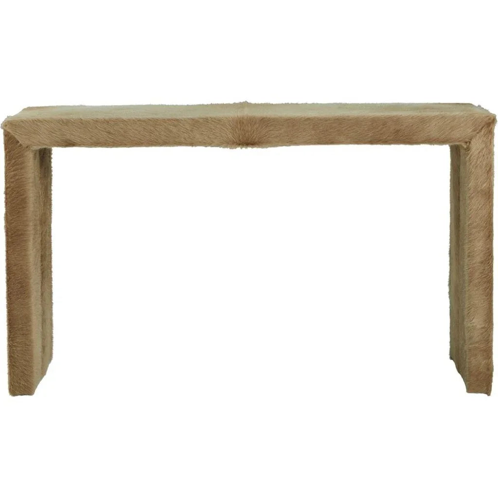 Butler II Hair On Hide Camel Stylish Console Table - LOOMLAN - Olivia + Quinn - Console Tables