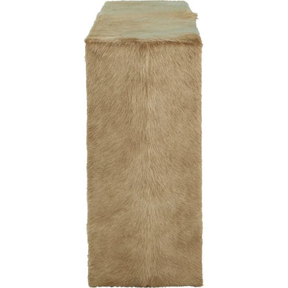 Butler II Hair On Hide Camel Stylish Console Table - LOOMLAN - Olivia + Quinn - Console Tables