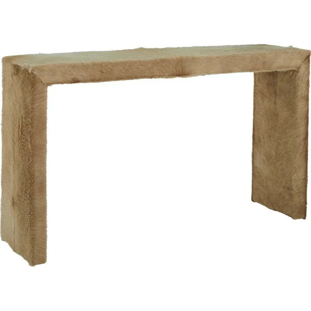 Butler II Hair On Hide Camel Stylish Console Table - LOOMLAN - Olivia + Quinn - Console Tables