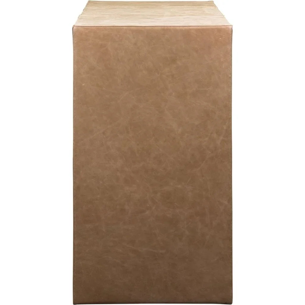 Butler Leather Living Room Console Table - LOOMLAN - Console Tables