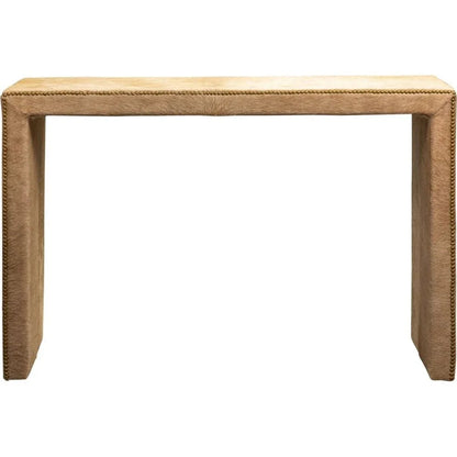 Butler Leather Rectangular Console Table with Nail Head Trim - LOOMLAN - Console Tables
