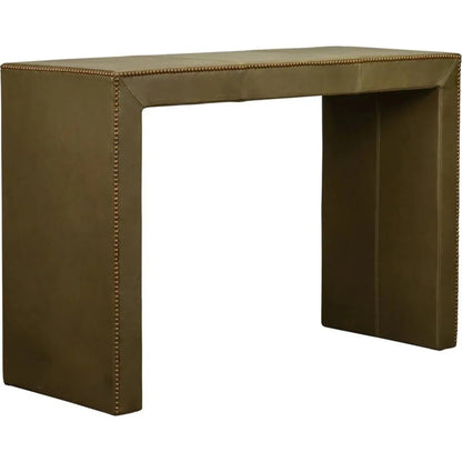 Butler Leather Rectangular Console Table with Nail Head Trim - LOOMLAN - Console Tables