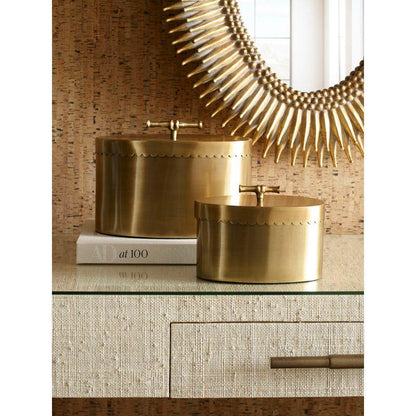 Buttercup Antique Brass Finish Gold Box - LOOMLAN - Wildwood - Boxes & Bowls