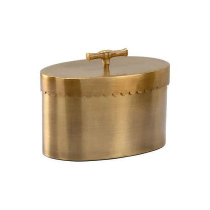 Buttercup Antique Brass Finish Gold Box - LOOMLAN - Wildwood - Boxes & Bowls