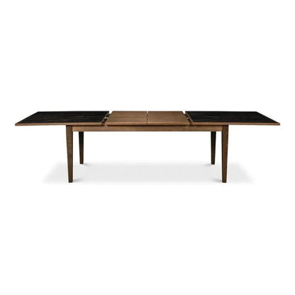 Butterfly Brown Extendable Dining Table Seats 10 People-Dining Tables-Sarreid-LOOMLAN