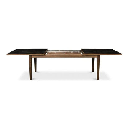 Butterfly Brown Extendable Dining Table Seats 10 People-Dining Tables-Sarreid-LOOMLAN