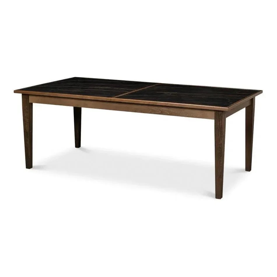 Butterfly Brown Extendable Dining Table Seats 10 People-Dining Tables-Sarreid-LOOMLAN