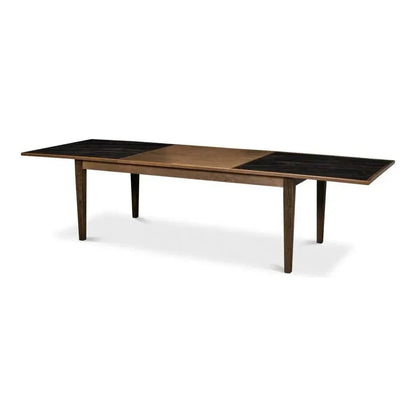 Butterfly Brown Extendable Dining Table Seats 10 People-Dining Tables-Sarreid-LOOMLAN