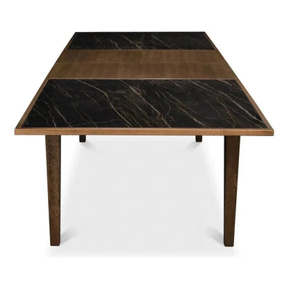 Butterfly Brown Extendable Dining Table Seats 10 People-Dining Tables-Sarreid-LOOMLAN