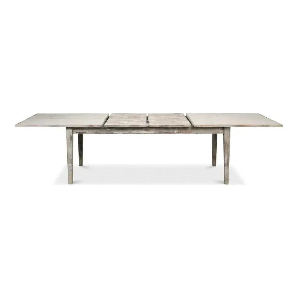 Butterfly Grey Extendable Dining Table Seats 10 People-Dining Tables-Sarreid-LOOMLAN