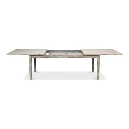 Butterfly Grey Extendable Dining Table Seats 10 People-Dining Tables-Sarreid-LOOMLAN