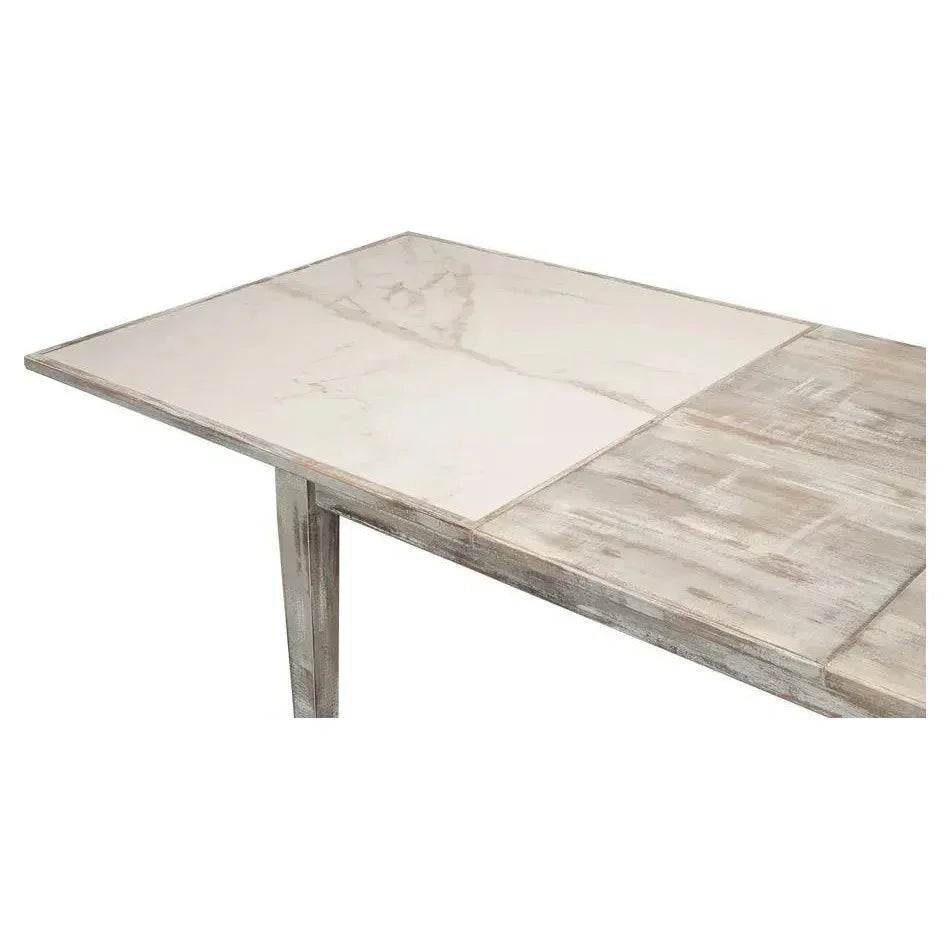 Butterfly Grey Extendable Dining Table Seats 10 People-Dining Tables-Sarreid-LOOMLAN