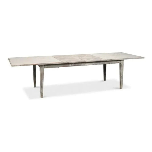 Butterfly Grey Extendable Dining Table Seats 10 People-Dining Tables-Sarreid-LOOMLAN
