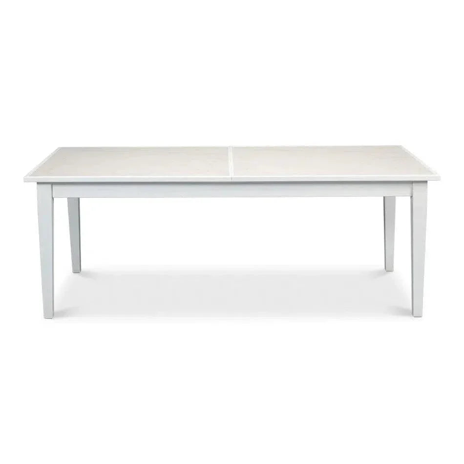 Butterfly White Extendable Dining Table Seats 10 People-Dining Tables-Sarreid-LOOMLAN
