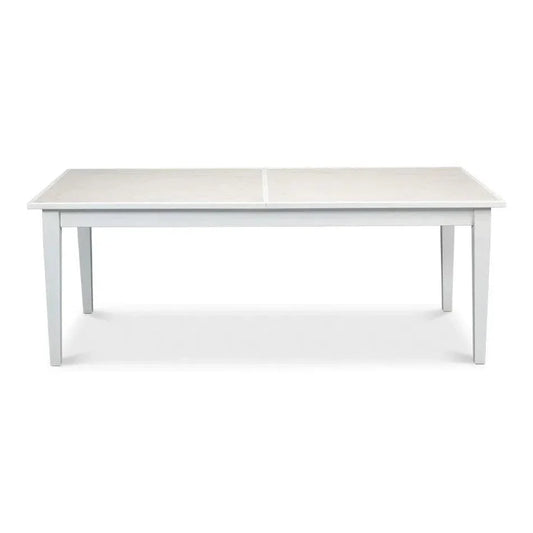 Butterfly White Extendable Dining Table Seats 10 People-Dining Tables-Sarreid-LOOMLAN