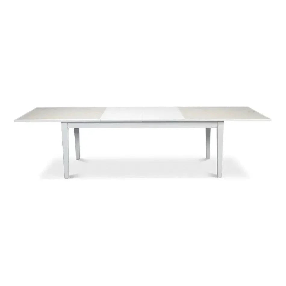 Butterfly White Extendable Dining Table Seats 10 People-Dining Tables-Sarreid-LOOMLAN
