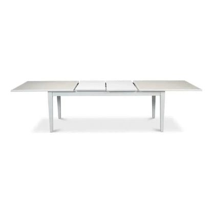 Butterfly White Extendable Dining Table Seats 10 People-Dining Tables-Sarreid-LOOMLAN