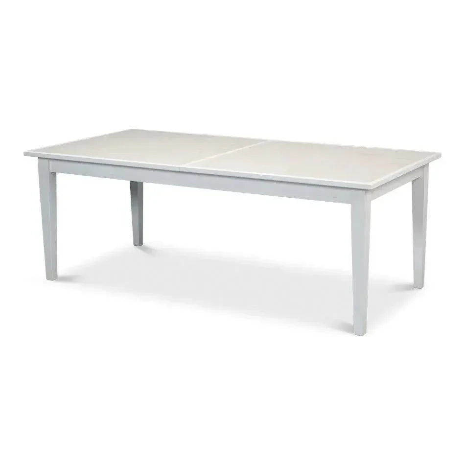 Butterfly White Extendable Dining Table Seats 10 People-Dining Tables-Sarreid-LOOMLAN