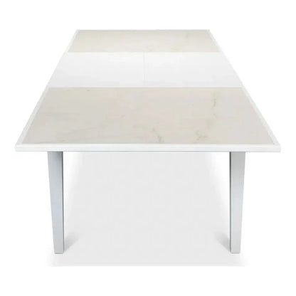 Butterfly White Extendable Dining Table Seats 10 People-Dining Tables-Sarreid-LOOMLAN