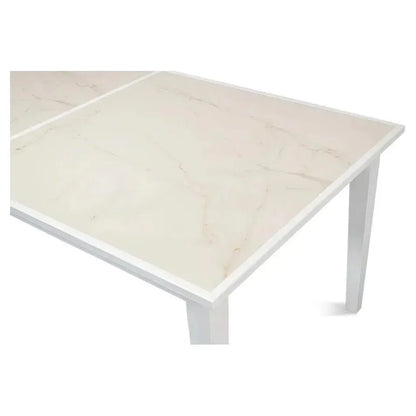 Butterfly White Extendable Dining Table Seats 10 People-Dining Tables-Sarreid-LOOMLAN