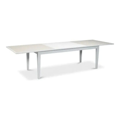 Butterfly White Extendable Dining Table Seats 10 People-Dining Tables-Sarreid-LOOMLAN