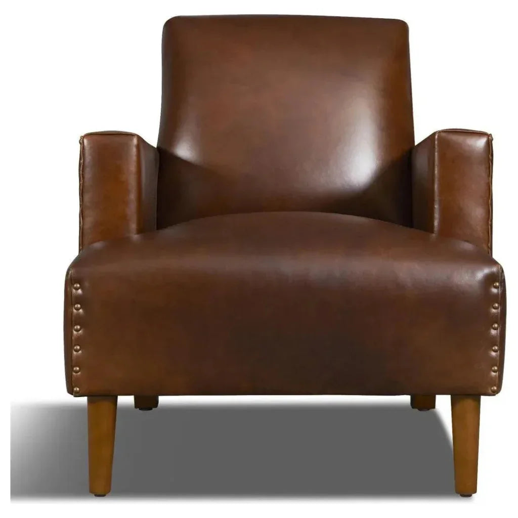 Button Tufted Leather Club Chair Duke - LOOMLAN - One For Victory - Club Chairs