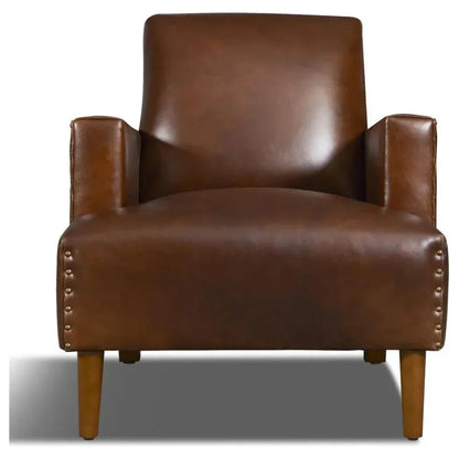Button Tufted Leather Club Chair Duke - LOOMLAN - One For Victory - Club Chairs