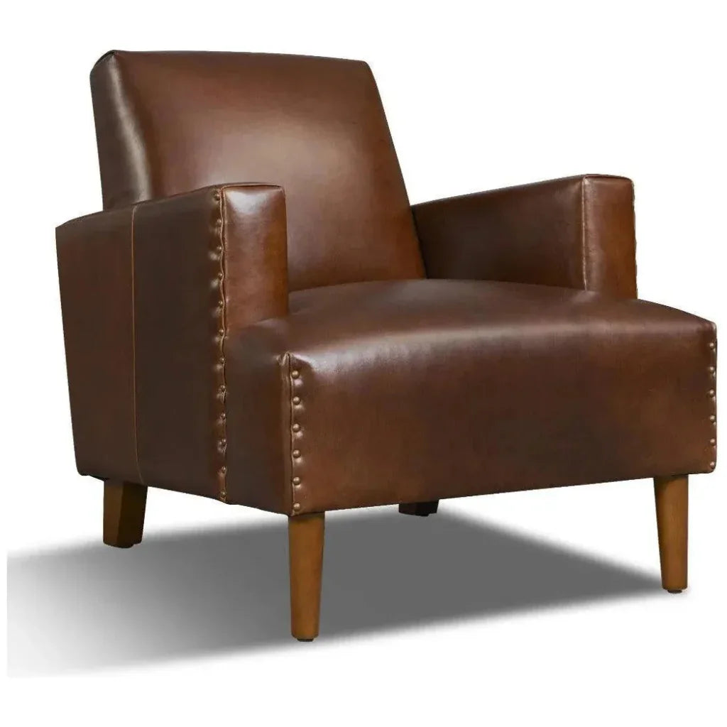 Button Tufted Leather Club Chair Duke - LOOMLAN - One For Victory - Club Chairs