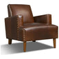 Button Tufted Leather Club Chair Duke - LOOMLAN - One For Victory - Club Chairs