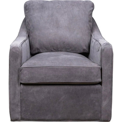 Button Ultimate Style Leather Swivel Chair - LOOMLAN - Olivia + Quinn - Club Chairs