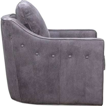 Button Ultimate Style Leather Swivel Chair - LOOMLAN - Olivia + Quinn - Club Chairs