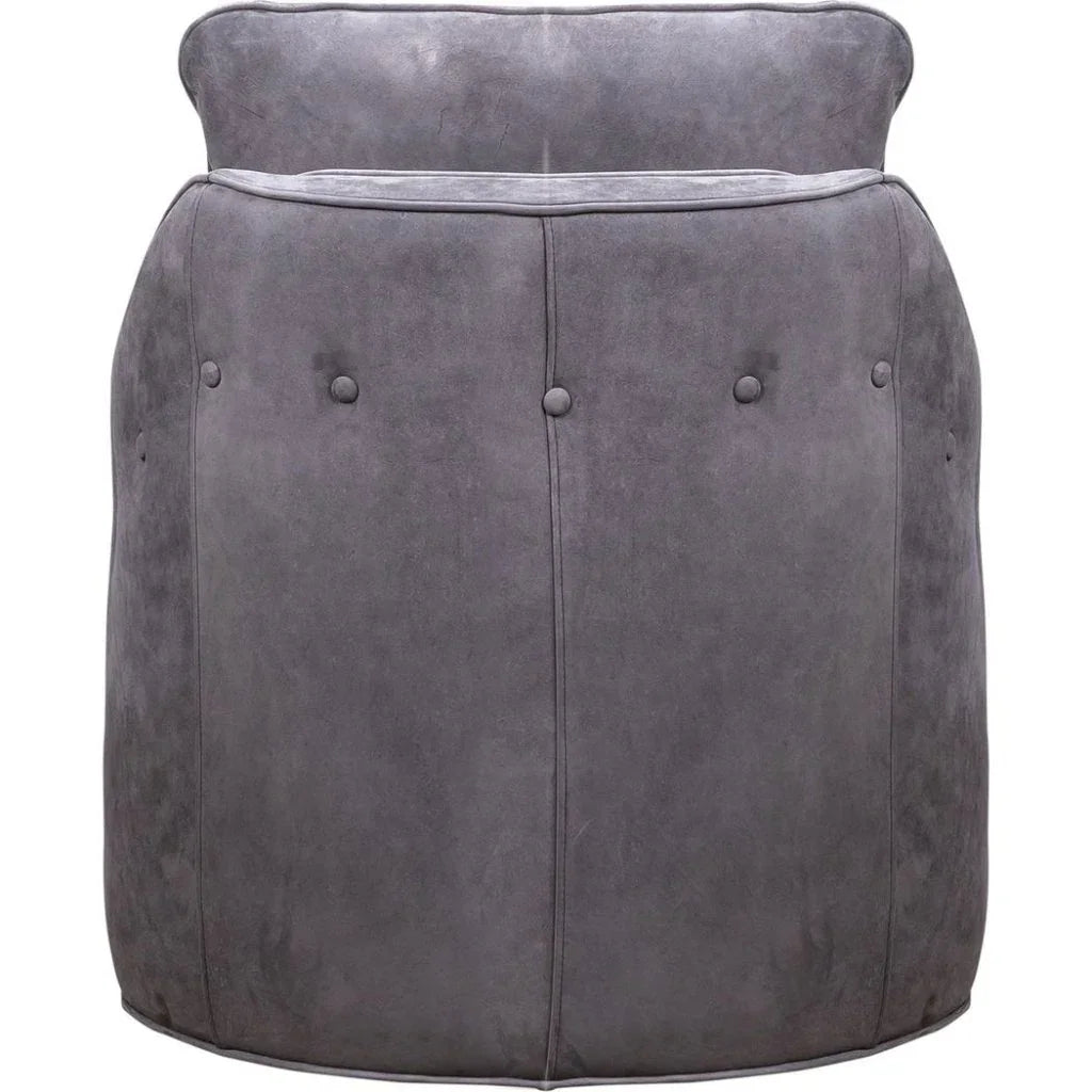 Button Ultimate Style Leather Swivel Chair - LOOMLAN - Olivia + Quinn - Club Chairs
