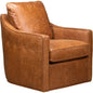 Button Ultimate Style Leather Swivel Chair - LOOMLAN - Olivia + Quinn - Club Chairs