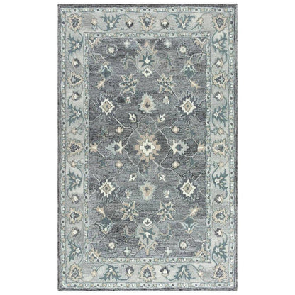 Butu Floral Medallion Gray Area Rugs For Living Room - LOOMLAN - LOOMLAN - Area Rugs
