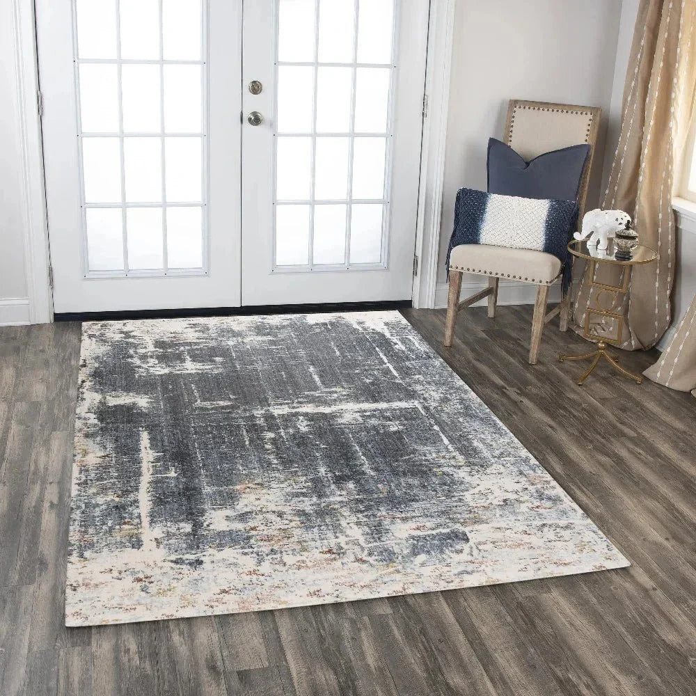 Buys Abstract Blue Large Area Rugs For Living Room - LOOMLAN - LOOMLAN - Area Rugs