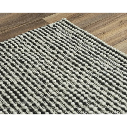 Buza Geometric Black Living Room Rug - LOOMLAN - LOOMLAN - Area Rugs
