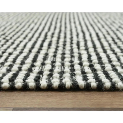 Buza Geometric Black Living Room Rug - LOOMLAN - LOOMLAN - Area Rugs