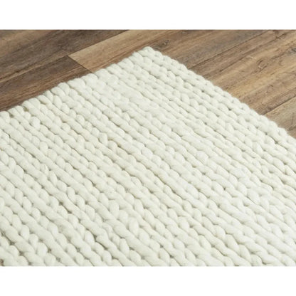 Byas Solid Beige Living Room Rug - LOOMLAN - LOOMLAN - Area Rugs