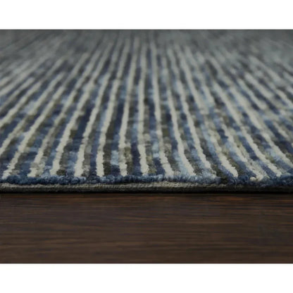 Byes Stripe Blue Area Rugs For Living Room - LOOMLAN - LOOMLAN - Area Rugs