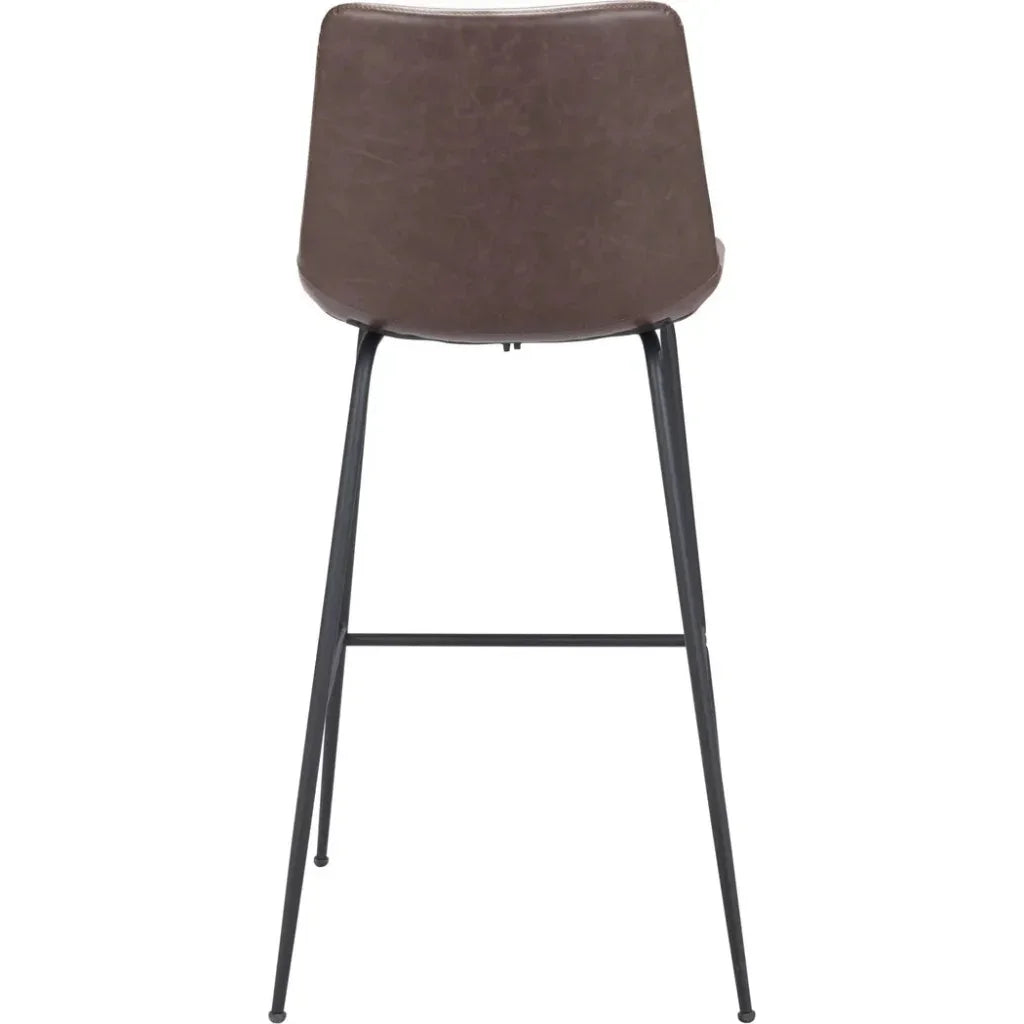 Byron Bar Chair Brown - LOOMLAN - Zuo Modern - Bar Stools