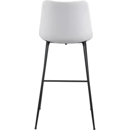 Byron Bar Chair White - LOOMLAN - Zuo Modern - Bar Stools