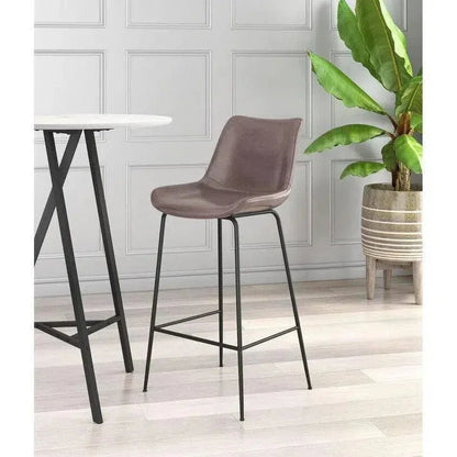 Byron Counter Chair Brown - LOOMLAN - Zuo Modern - Counter Stools