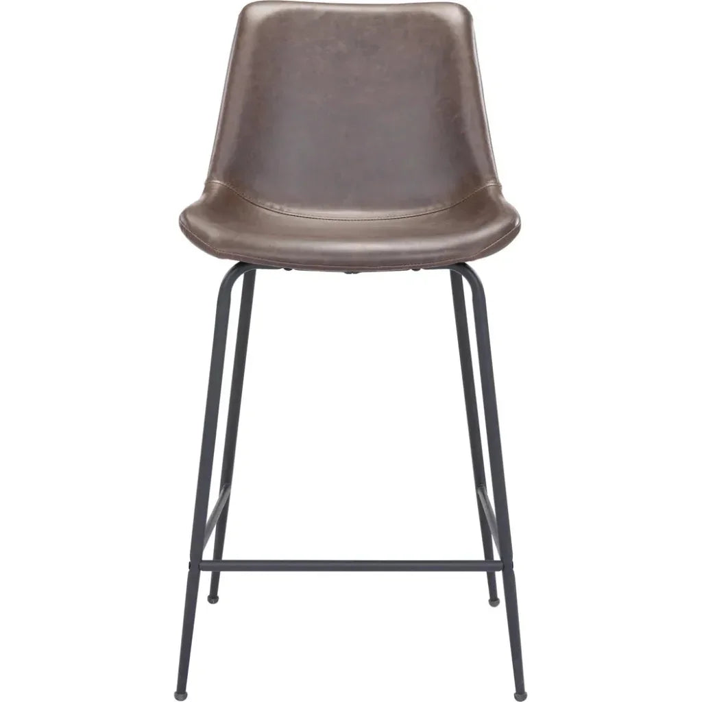 Byron Counter Chair Brown - LOOMLAN - Zuo Modern - Counter Stools