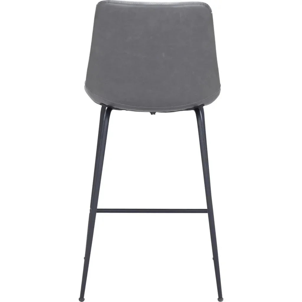 Byron Counter Chair Gray - LOOMLAN - Zuo Modern - Counter Stools