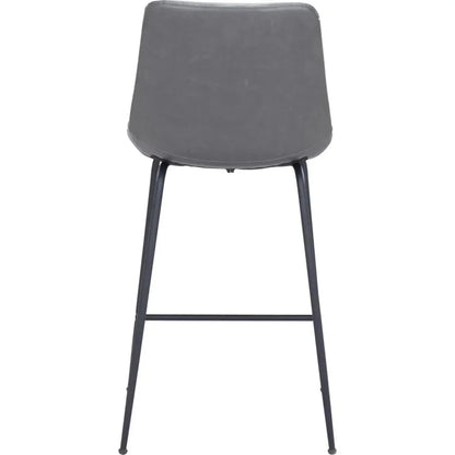 Byron Counter Chair Gray - LOOMLAN - Zuo Modern - Counter Stools