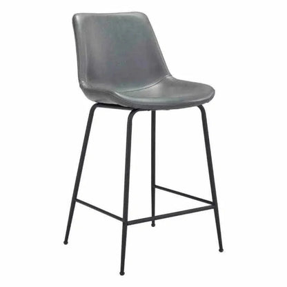 Byron Counter Chair Gray - LOOMLAN - Zuo Modern - Counter Stools