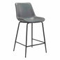 Byron Counter Chair Gray - LOOMLAN - Zuo Modern - Counter Stools