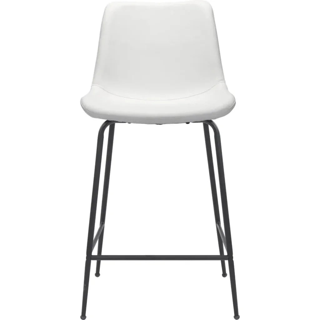Byron Counter Chair White - LOOMLAN - Zuo Modern - Counter Stools